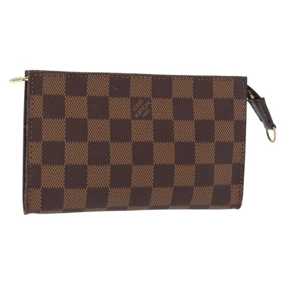 LOUIS VUITTON Damier Ebene Marais Pouch LV Auth BA8576